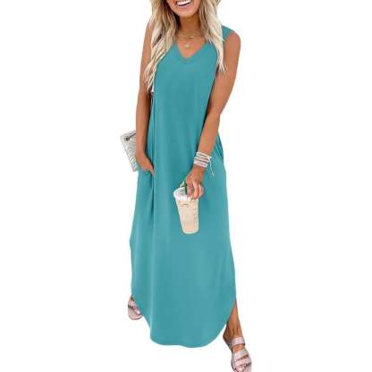 💕Summer Dresses Maxi Dress Vacation Beach Sundresses 2025 with Pockets