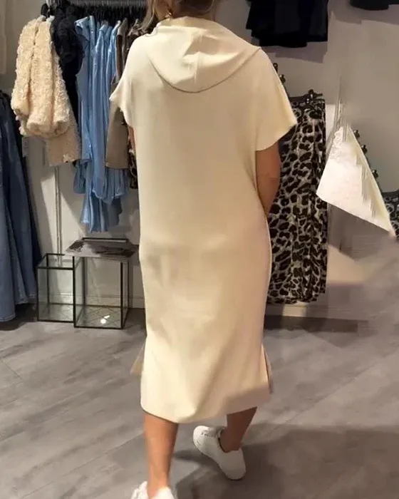 💥🔥👗[S-5XL]2025 nowy letni styl luźna, wygodna i oddychająca sukienka dresowa w dużym rozmiarze