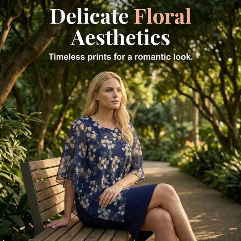👗 40% OFF! ✨ Floral Overlay & Dress Set – Elegant, Feminine ✨