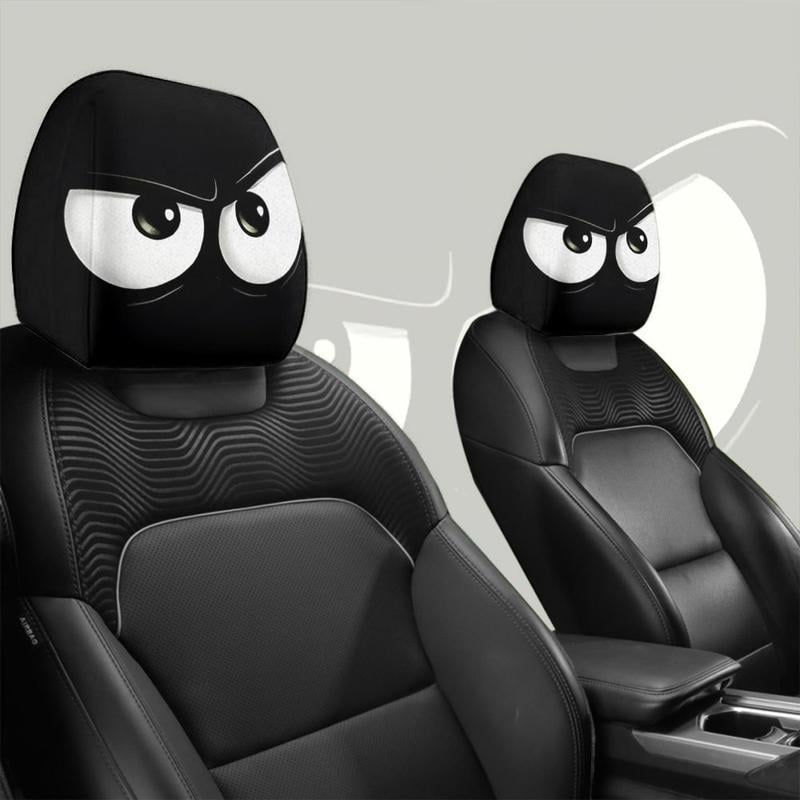 😆 Zabawne pokrowce na headrest samochodów kreskówek - 2d 2d Universal Fit 🚗