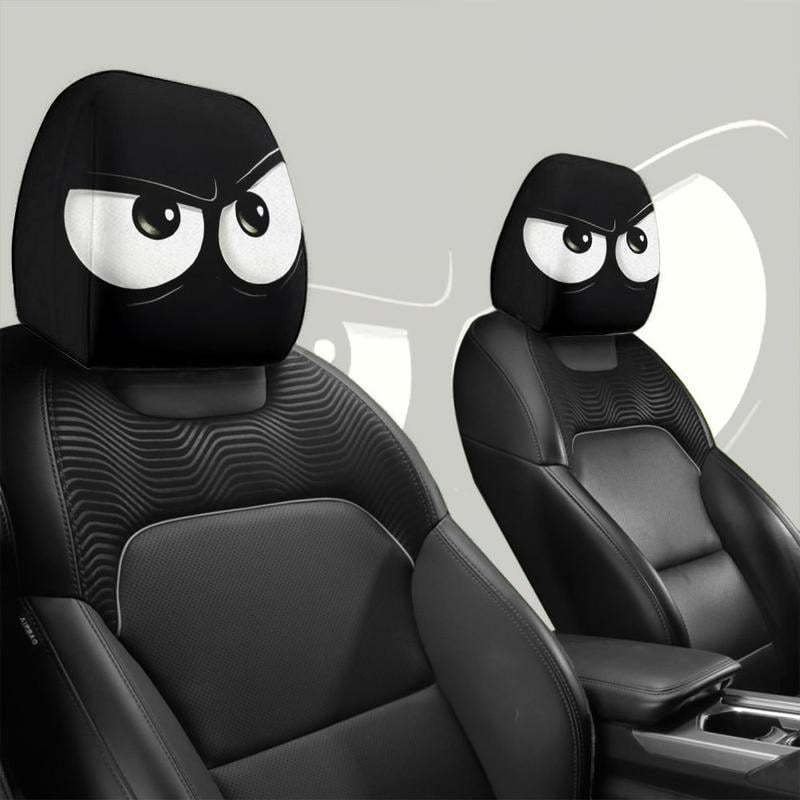 😆 Zabawne pokrowce na headrest samochodów kreskówek - 2d 2d Universal Fit 🚗