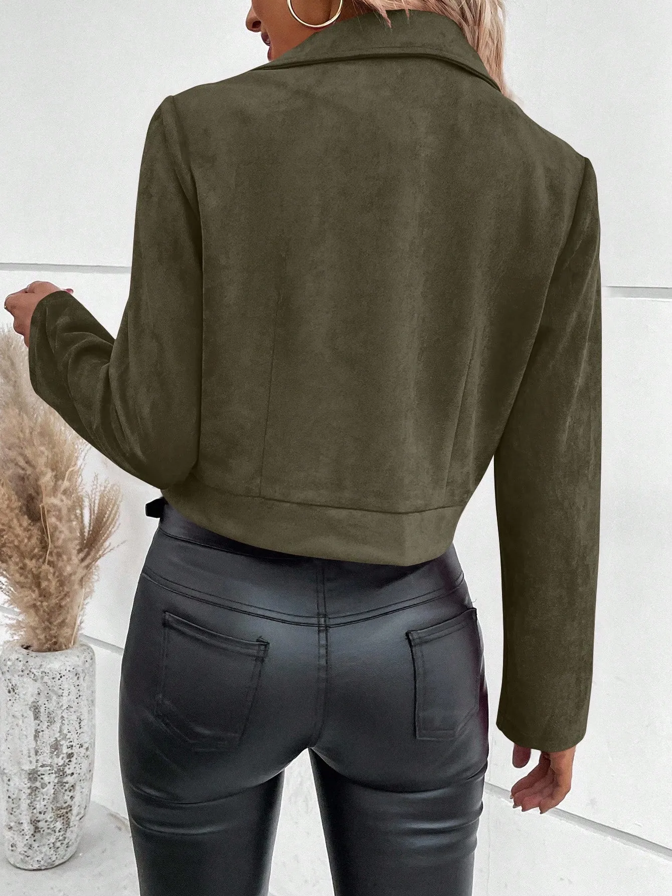 Women's Short Jacket Sweater Lapin Velvet Long Sleeve Shirt Collar Casual Style Polyester Fabric Winter And Autumn Wear display picture 20