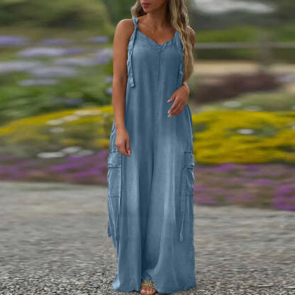 💕Limited Sale 50% OFF💕Women's Loose Wide-Leg Jumpsuit with Pockets