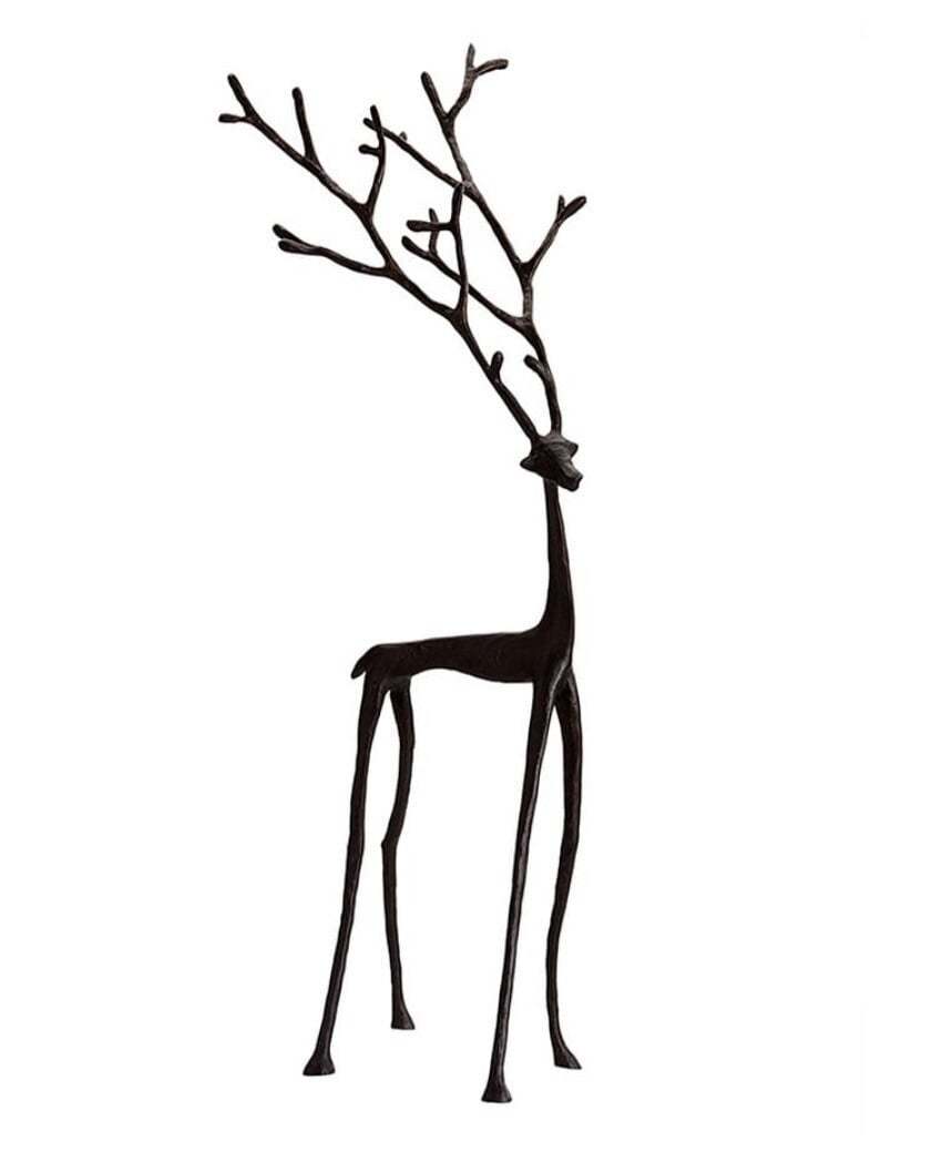 🎅Bestsellery świąteczne🦌Czarne figurki reniferów, ozdoby świąteczne
