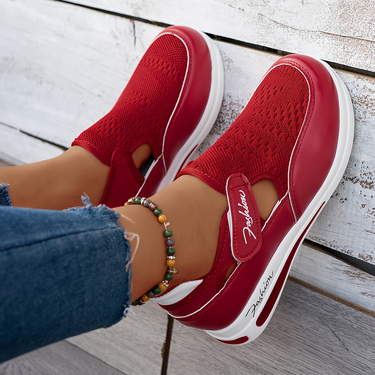 🔥Promocja ostatniego dnia – 50% zniżki - Damskie oddychające sneakersy ortopedyczne z siateczką i zapięciem na rzep