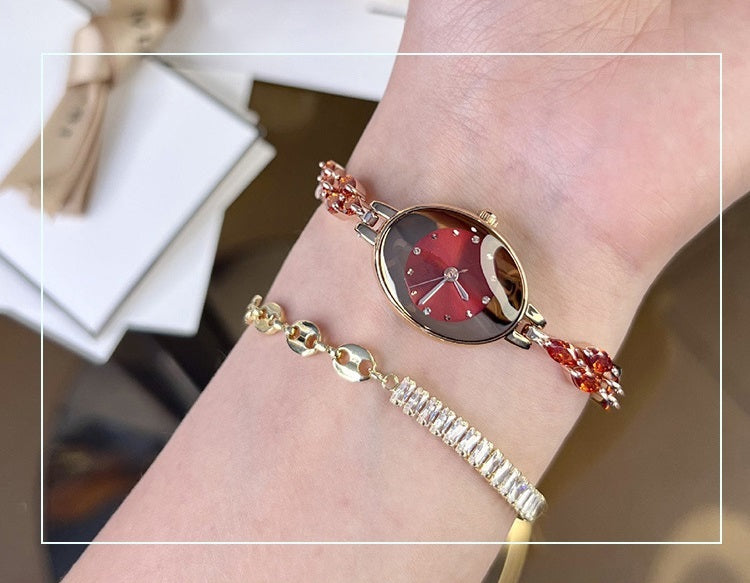 Women's Colored Zircon Bracelet Watch