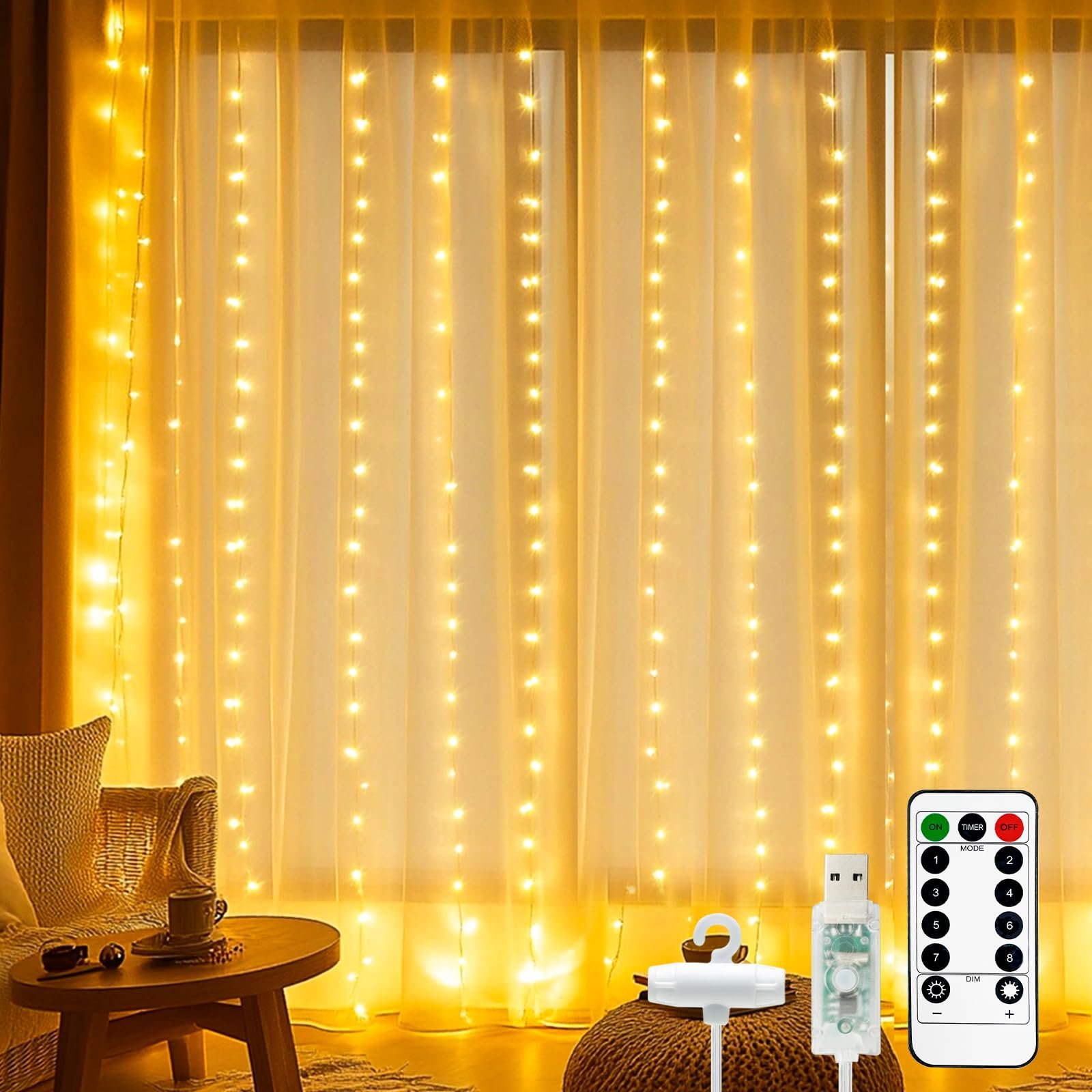 🎄Wyprzedaż świąteczna 49% TANIEJ🔥Lampki LED Curtain Fairy Lights