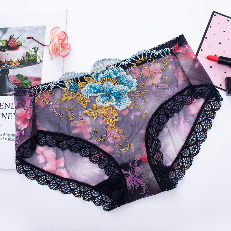 🌸 Antybakteryjne bawełniane majtki z koronkowym haftem🌸Kup 7, a 7 dostaniesz gratis