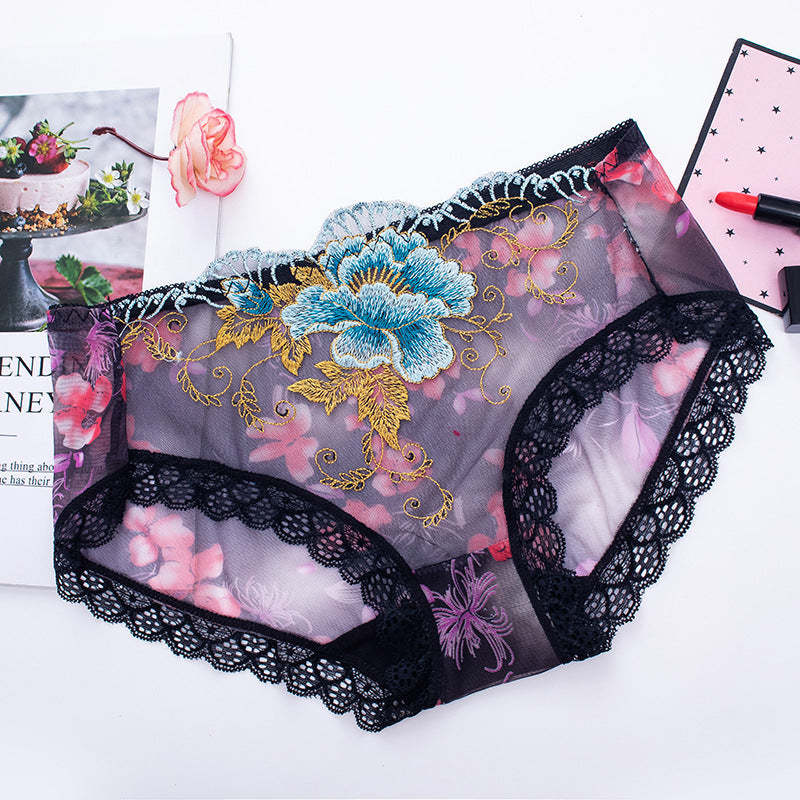 🌸 Antybakteryjne bawełniane majtki z koronkowym haftem🌸Kup 7, a 7 dostaniesz gratis
