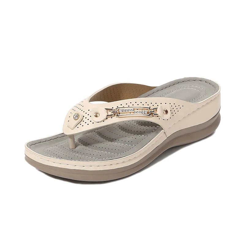 Damskie eleganckie wygodne miękkie sandały typu flip flop