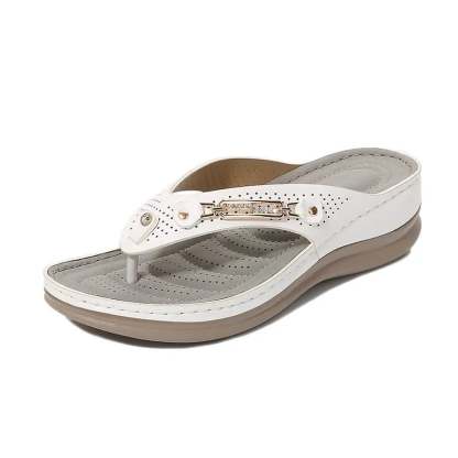 Damskie eleganckie wygodne miękkie sandały typu flip flop