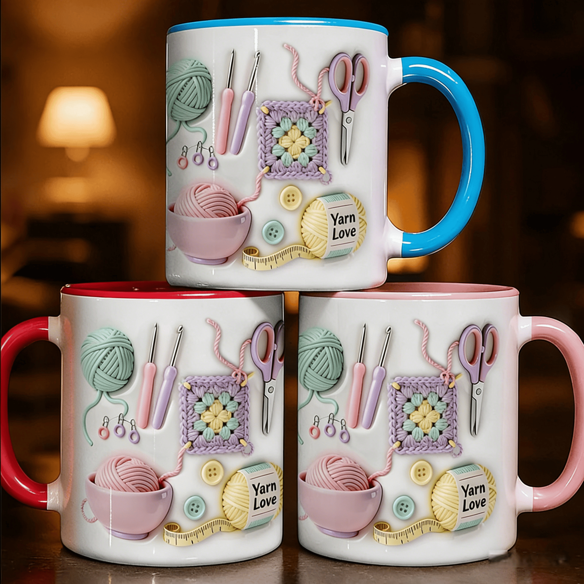 🔥LAST DAY SALE 50% OFF!!🏆Flash Sale⚡ 50K+ SOLD! Almost Gone💥Yarn Love Mug, Gift For Crafters And Creative Souls