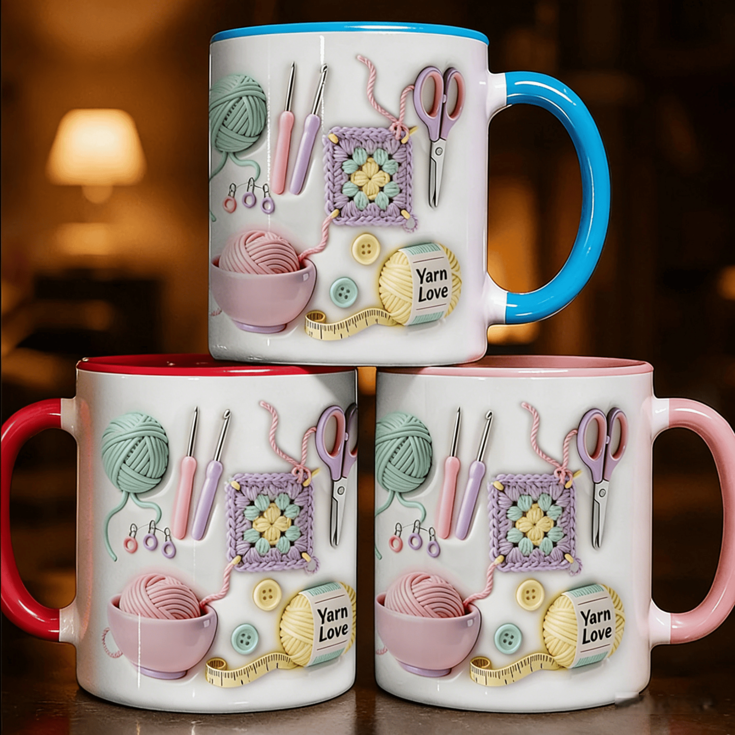 🔥LAST DAY SALE 50% OFF!!🏆Flash Sale⚡ 50K+ SOLD! Almost Gone💥Yarn Love Mug, Gift For Crafters And Creative Souls