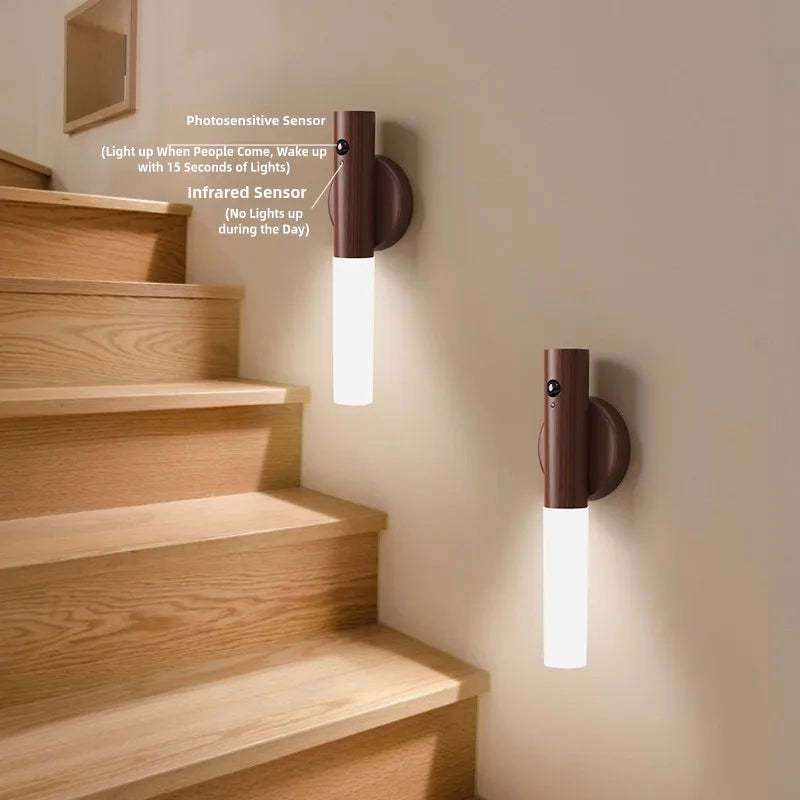 Motion Sensor Wall Light – Rechargeable LED Magnetic Night Lamp for Hallway, Bedroom, Wardrobe, Stairwell, and Cabinet