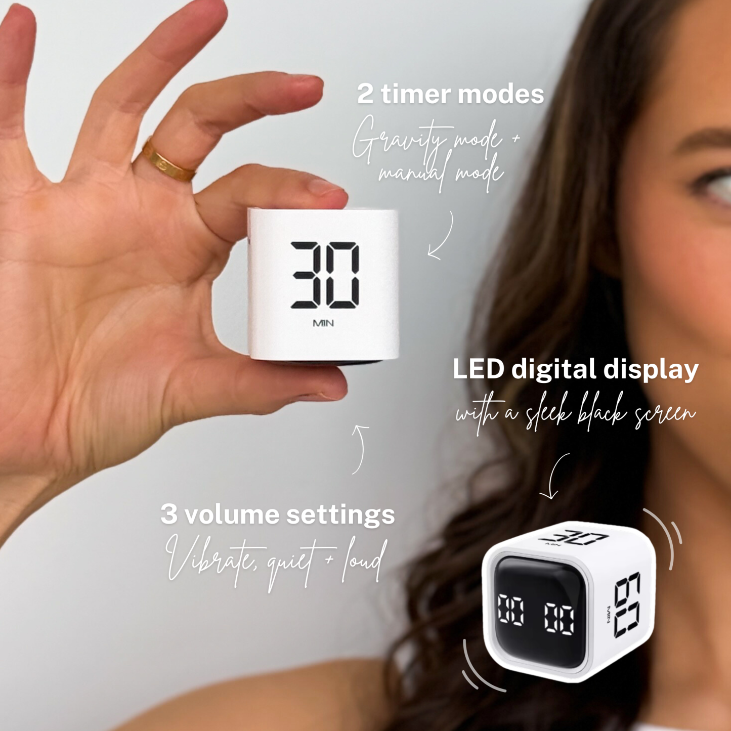 Productivity timer cube