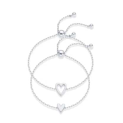 Plated Adjustable Matching Bracelets for Women – Share the Love, Wear the Connection💖