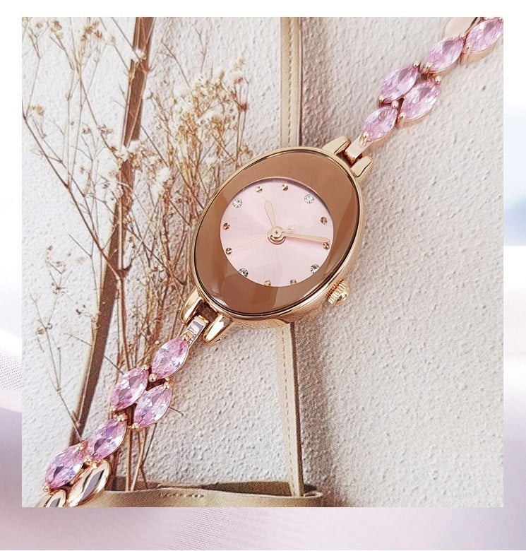 Women's Colored Zircon Bracelet Watch