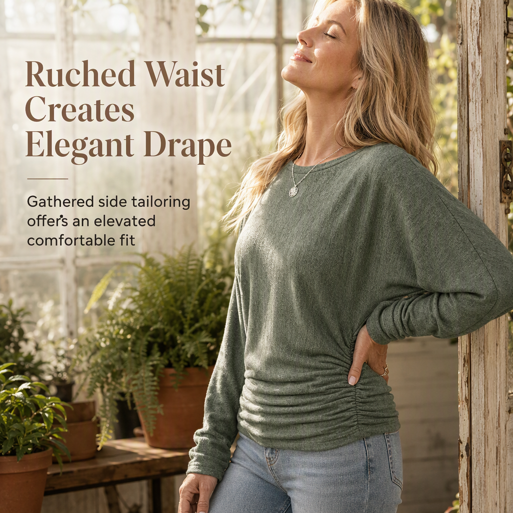 Side ruching waist detail