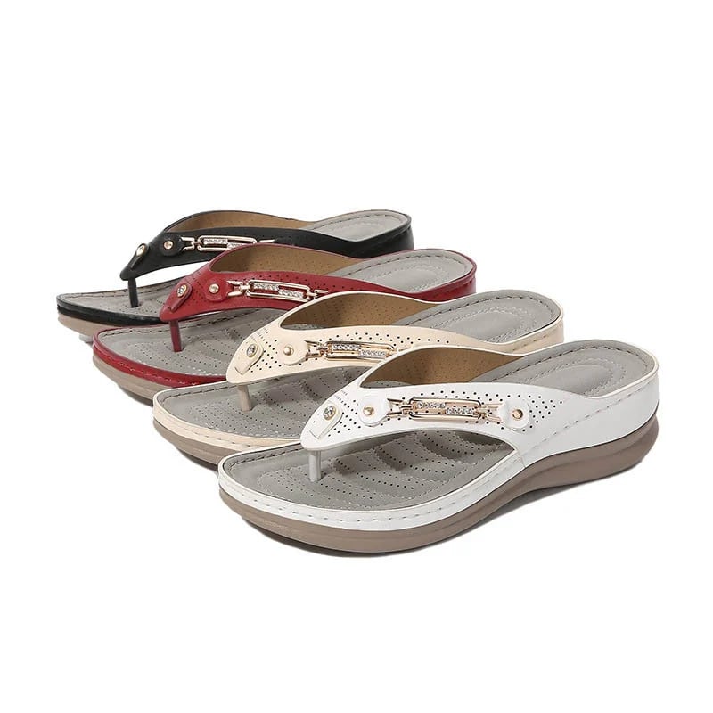 Damskie eleganckie wygodne miękkie sandały typu flip flop