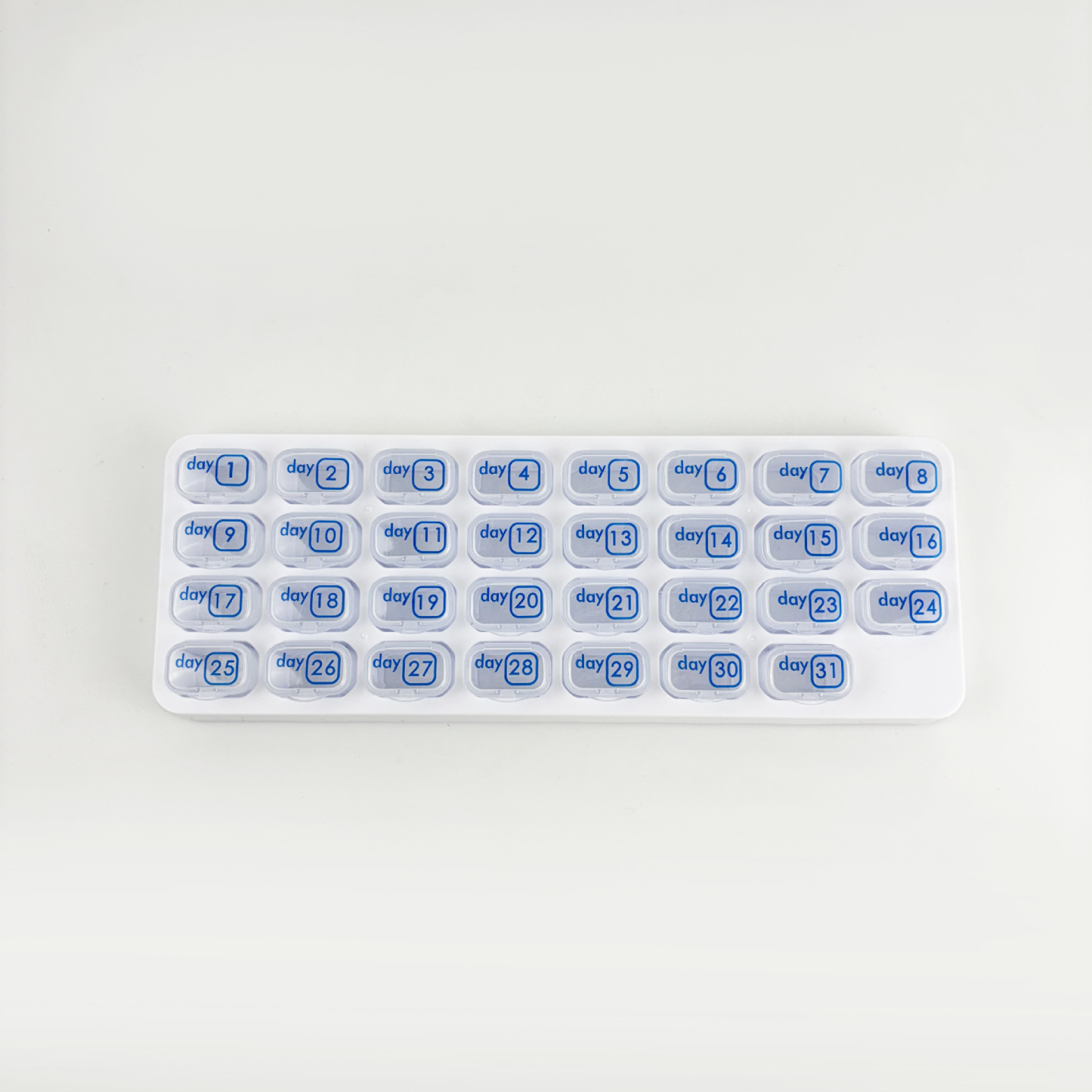 💊 Pudełko na pigułki na 31 dni – miesięczny organizer na pigułki – Przyjazne dla stawów, łatwe do otwierania pokrywki