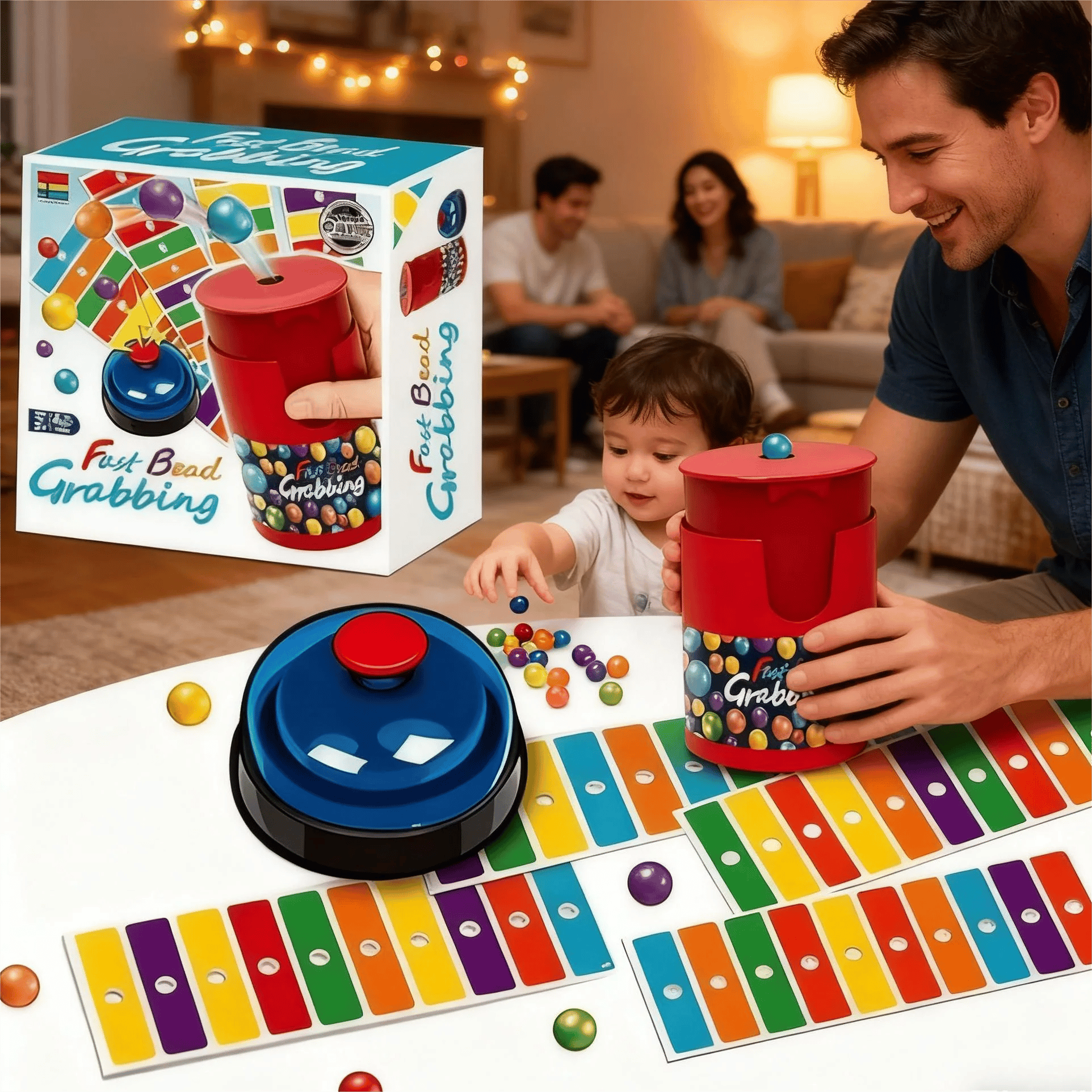 💥Fast Bead Grabbing Match Color Bingo Game🌈