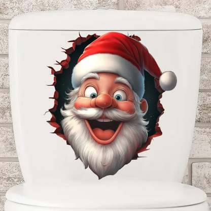 🎅Kreatywne naklejki ścienne z motywem Świętego Mikołaja