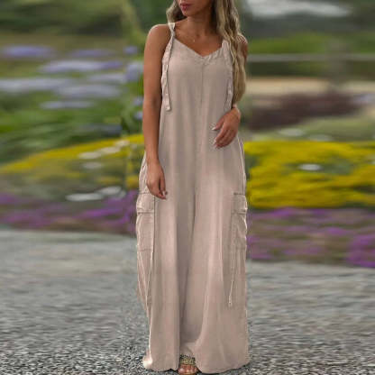 💕Limited Sale 50% OFF💕Women's Loose Wide-Leg Jumpsuit with Pockets