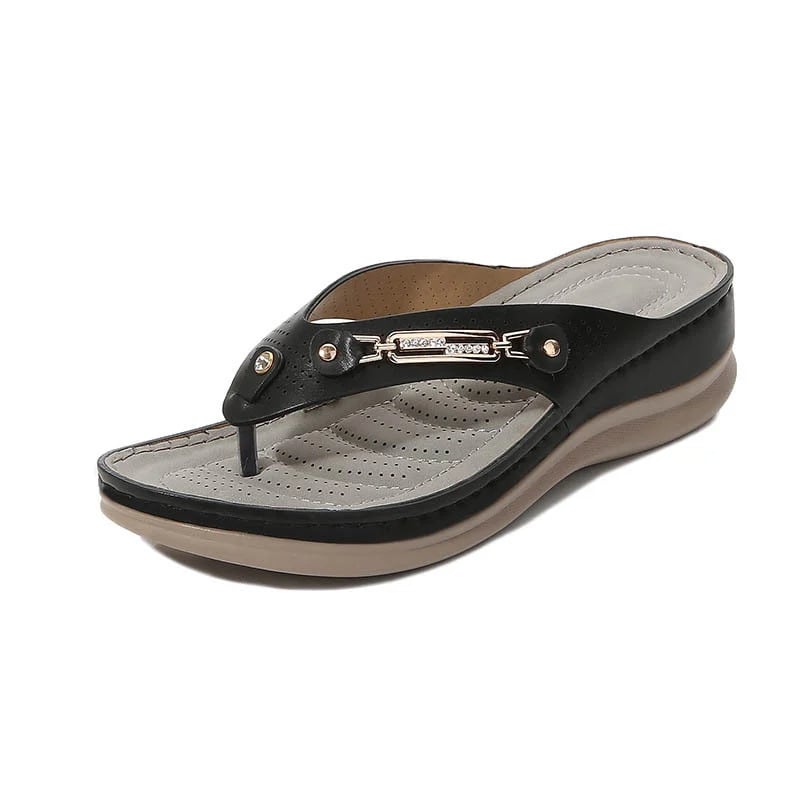 Damskie eleganckie wygodne miękkie sandały typu flip flop