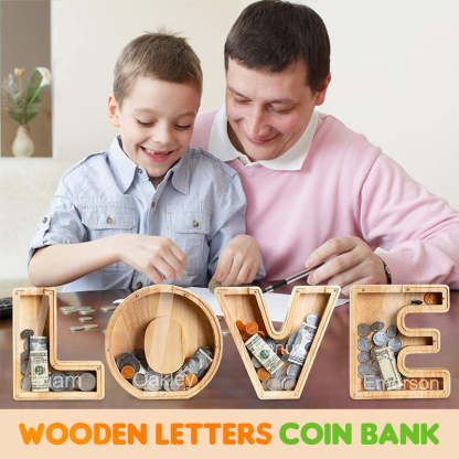 🎄Christmas Sale 49% OFF🎁Personalized Boys/Girls Piggy Bank-Wood Gift For Kids😘