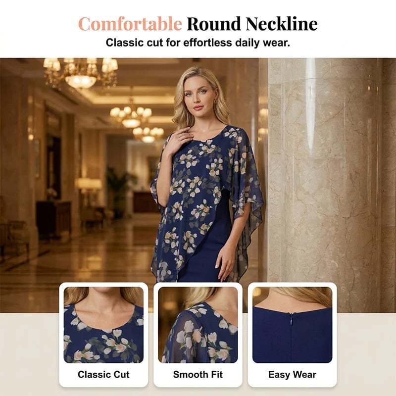👗 40% OFF! ✨ Floral Overlay & Dress Set – Elegant, Feminine ✨