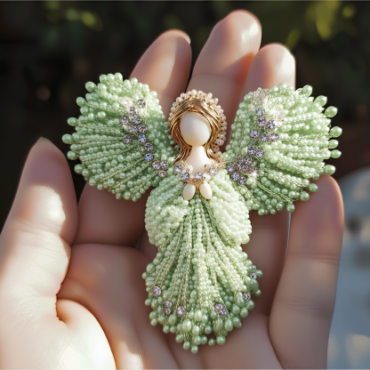 🔥LAST DAY 50% OFF💖Handmade Pearl Angel Brooch
