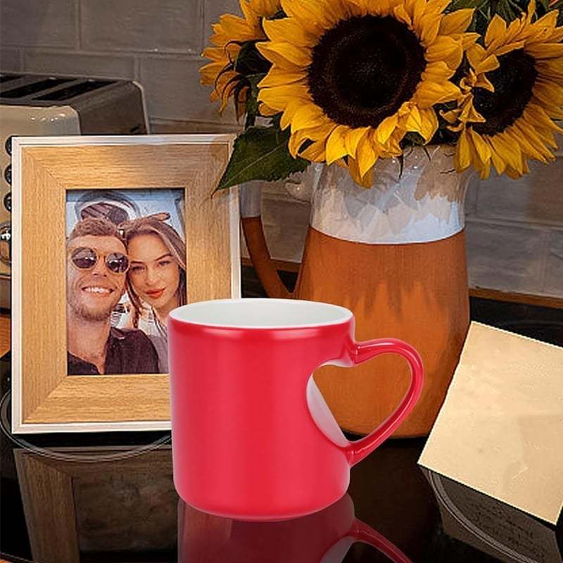 Heart-shaped Color-changing Ceramic Mug