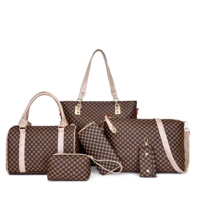 👜 Stylish 6-in-1 Mom-and-Baby Bag Set – Printed, versatile shoulder bag, crossbody bag, and handbag for everyday use 🌿