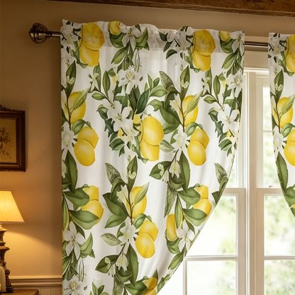🌿 Botanical Print Rod Pocket Window Curtains 🌸