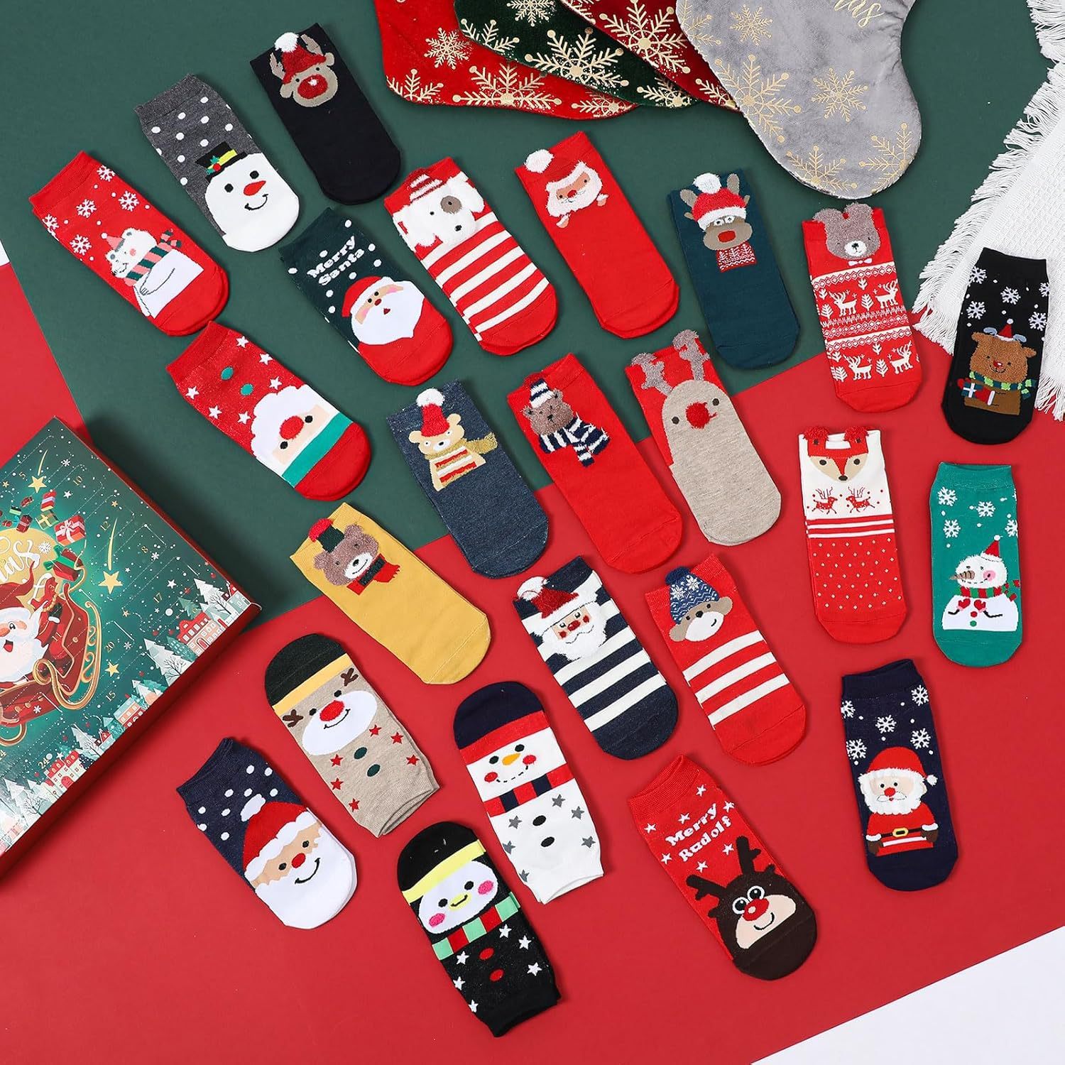 🎄24 Days of Christmas Countdown Socks Blind Box 🧦