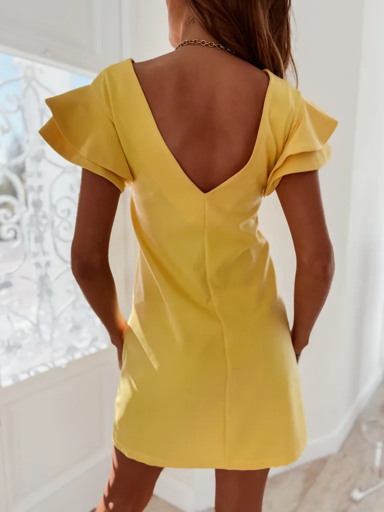 Designed Independent Station Hot  Summer Simple Short-sleeved Backless Dress Women display picture 12