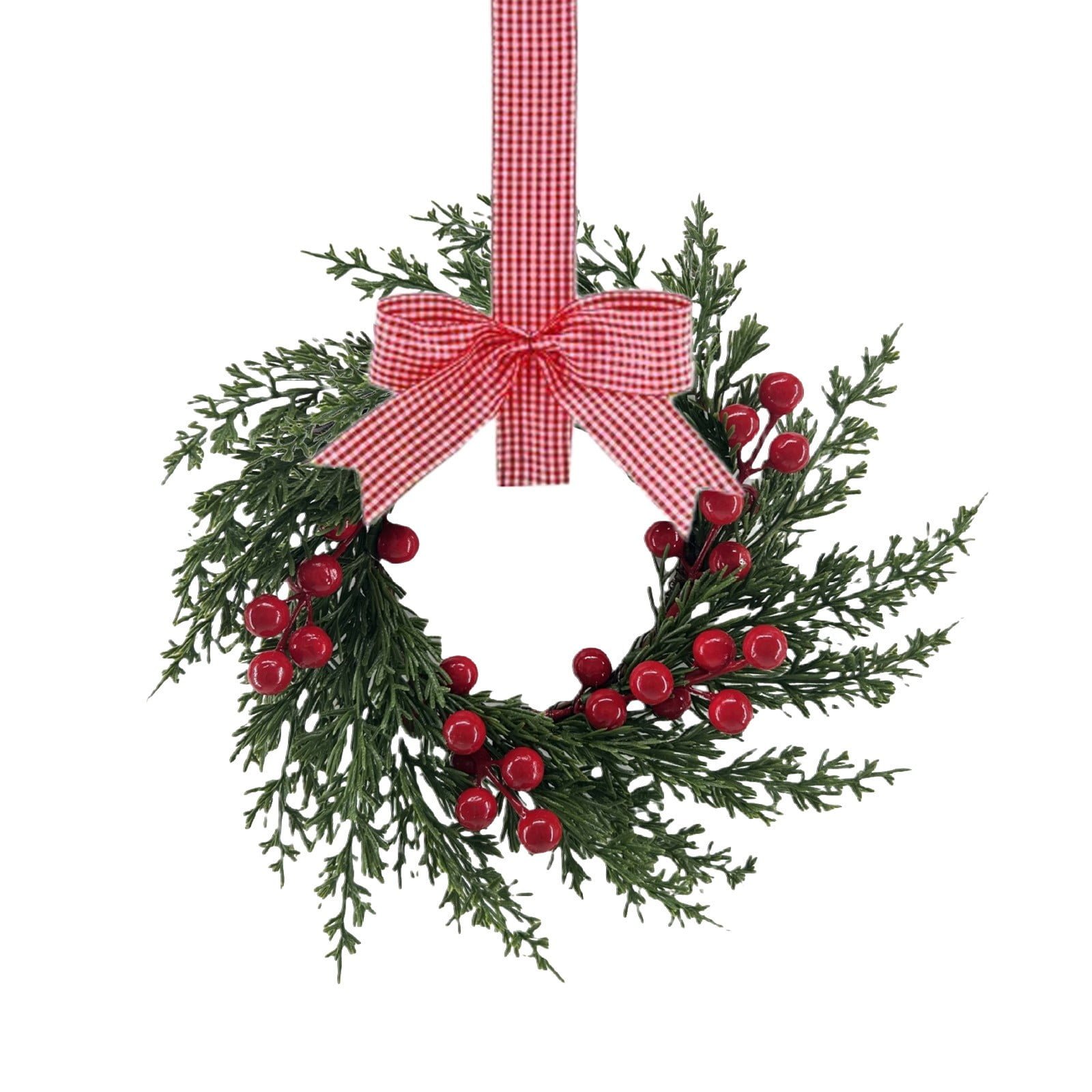 🎄Wczesna wyprzedaż świąteczna🔥Świąteczny mini wianek na szafkę z kokardkami