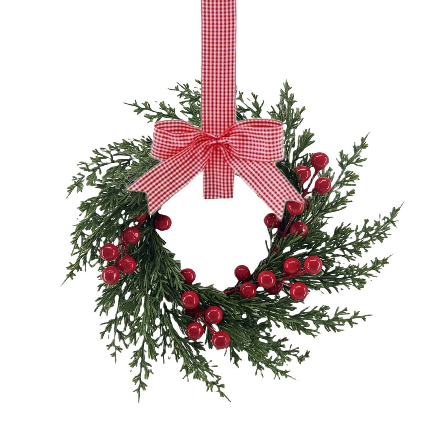 🎄Wczesna wyprzedaż świąteczna🔥Świąteczny mini wianek na szafkę z kokardkami