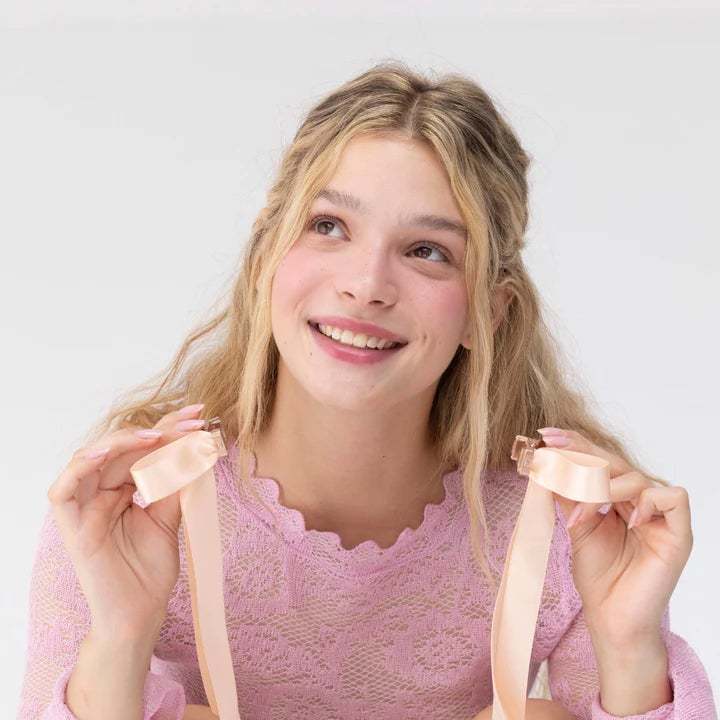 🎀Magnetic Satin Bow Hairpin Rose Gold