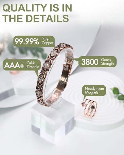 🏆Flash Sale⚡ 50K+ SOLD! ❤️‍🔥✨Four-leaf Clover Women Pure Copper Bracelets