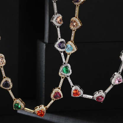 Heart Shaped Colorful Necklace