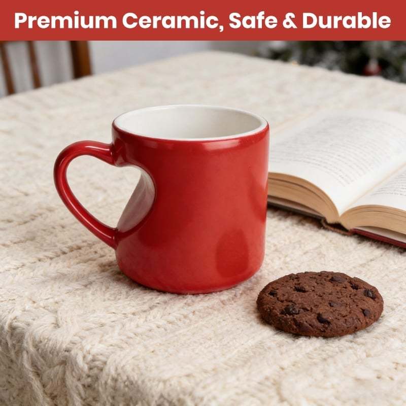 Heart-shaped Color-changing Ceramic Mug