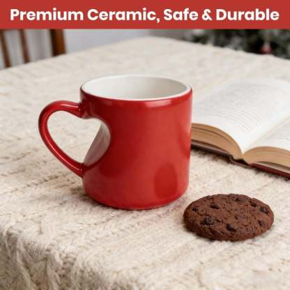 Heart-shaped Color-changing Ceramic Mug