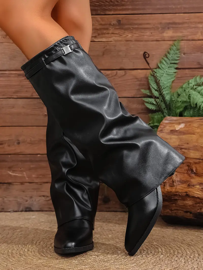 2025 women s autumn/winter new warm pointed toe chunky heel slip-resistant fashionable sexy ankle boots Product details 6