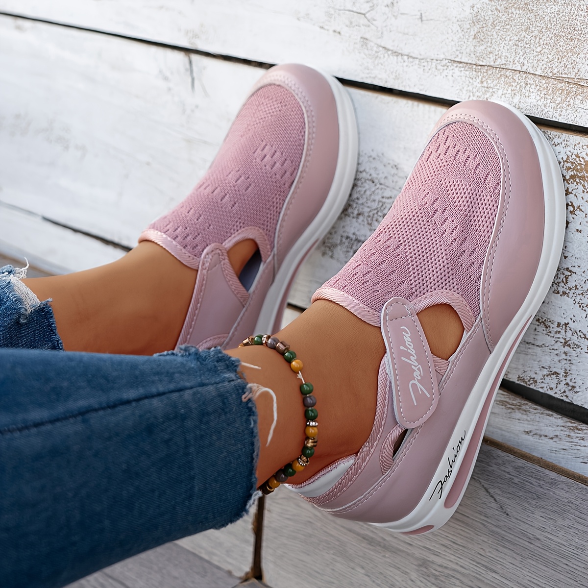 🔥Promocja ostatniego dnia – 50% zniżki - Damskie oddychające sneakersy ortopedyczne z siateczką i zapięciem na rzep
