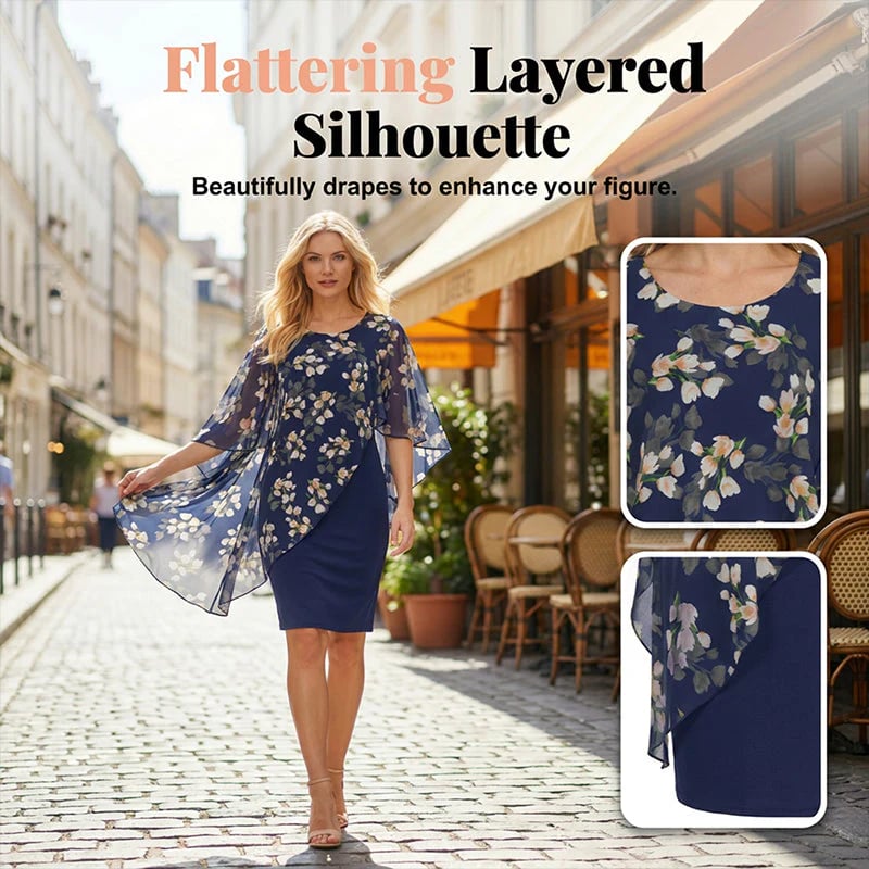 👗 40% OFF! ✨ Floral Overlay & Dress Set – Elegant, Feminine ✨