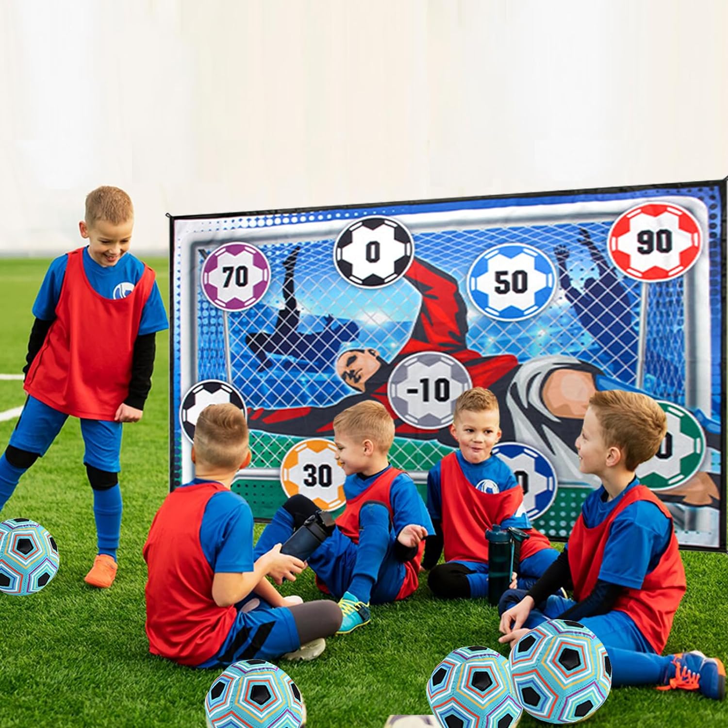 ⚽Zestaw do gry w piłkę nożną – z bramką i pompką, do zabawy na świeżym powietrzu i rozwijania umiejętności ✨