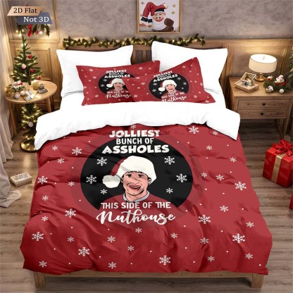 🎅Wyprzedaż świąteczna 49% TANIEJ🎄Świąteczny zestaw pościeli 3-częściowy z motywem bożonarodzeniowym