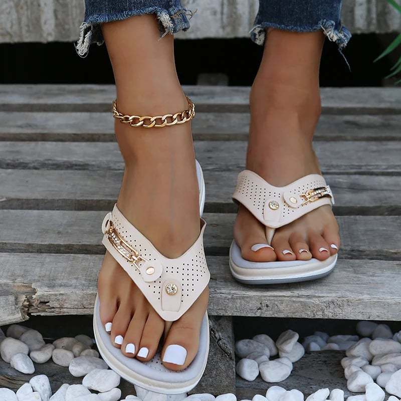 Women Elegant Comfy Soft Cushion Flip Flop Sandals