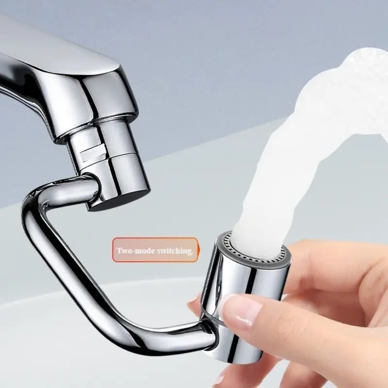 Product Introduction of 1440&deg; Rotatable Faucet Aerator Extension for Toddlers, Dual Sprayer Mode Bathroom & Kitchen Faucet Attachment, Tap Head Replacement for Smart Face Washing 6